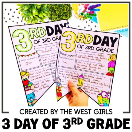 Third 3rd Day of 3rd Third Grade Activities Bulletin Board First Week of School