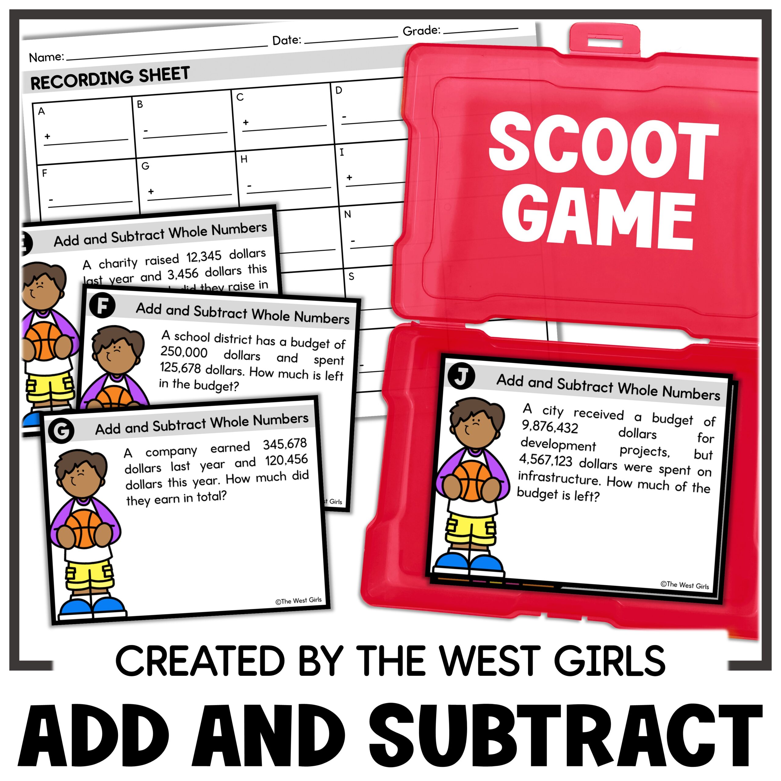 Adding and Subtracting Whole Numbers Addition and Subtraction Word Problems