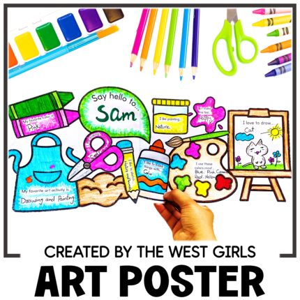All About Me Art First Day of Back to School Projects Activity Bulletin Board