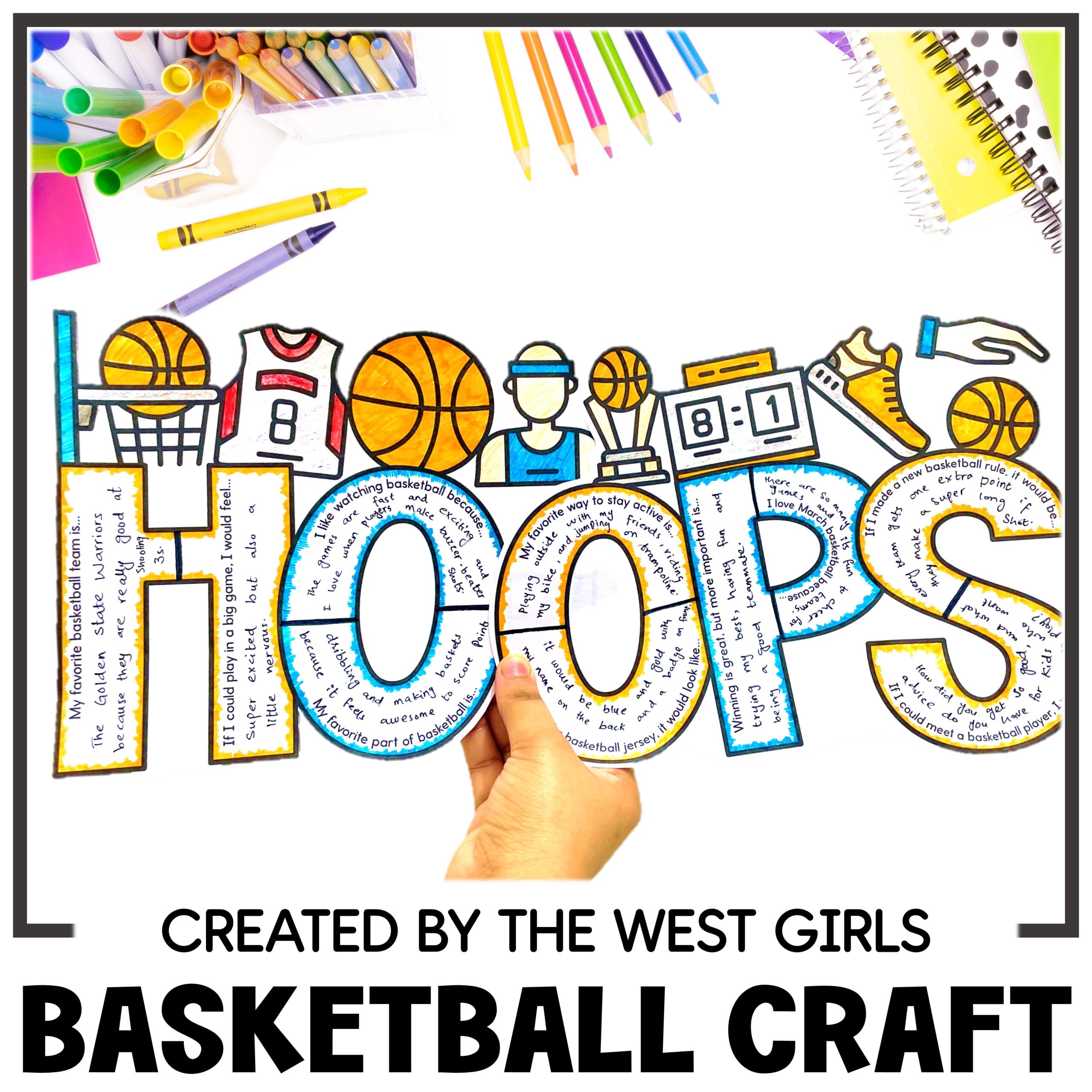 Basketball Madness Writing Craft March Bulletin Board Ideas 2nd Third Grade