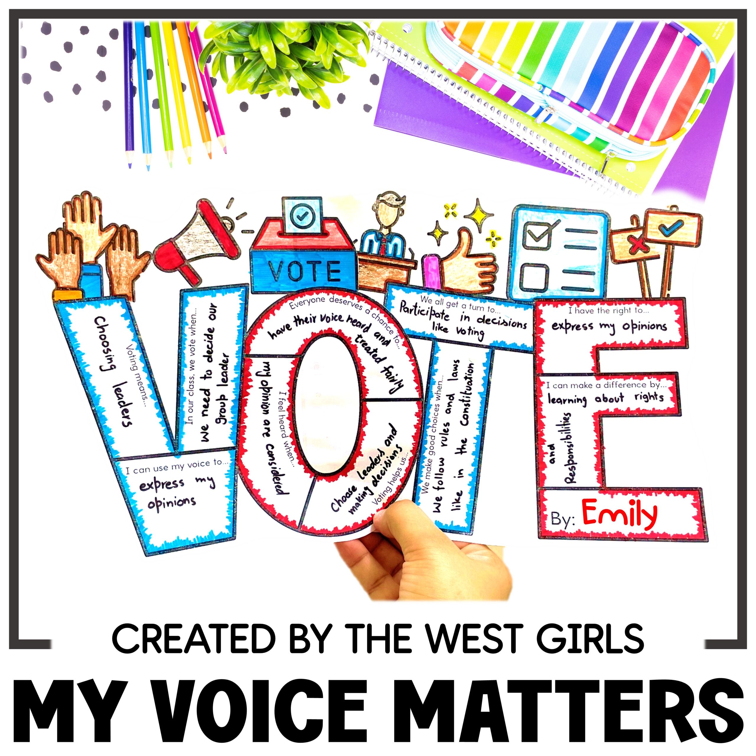 Voting Ballot Activity Election Day US Constitution Craft Activities