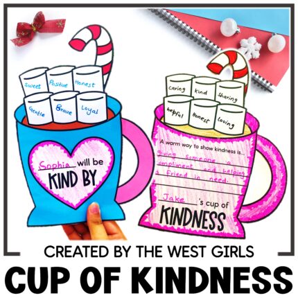 Cup of Kindness Hot Cocoa Mug Template Craft Winter Activity Bulletin Board