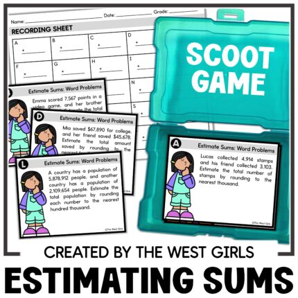 Estimating Sums Word Problems Rounding to Nearest 10 100 1000 Hundred Thousands