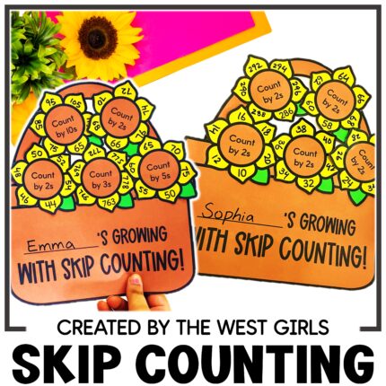 Skip Counting Craft by 2 3 5 10 Ten From Any Number Sunflower Thanksgiving Math
