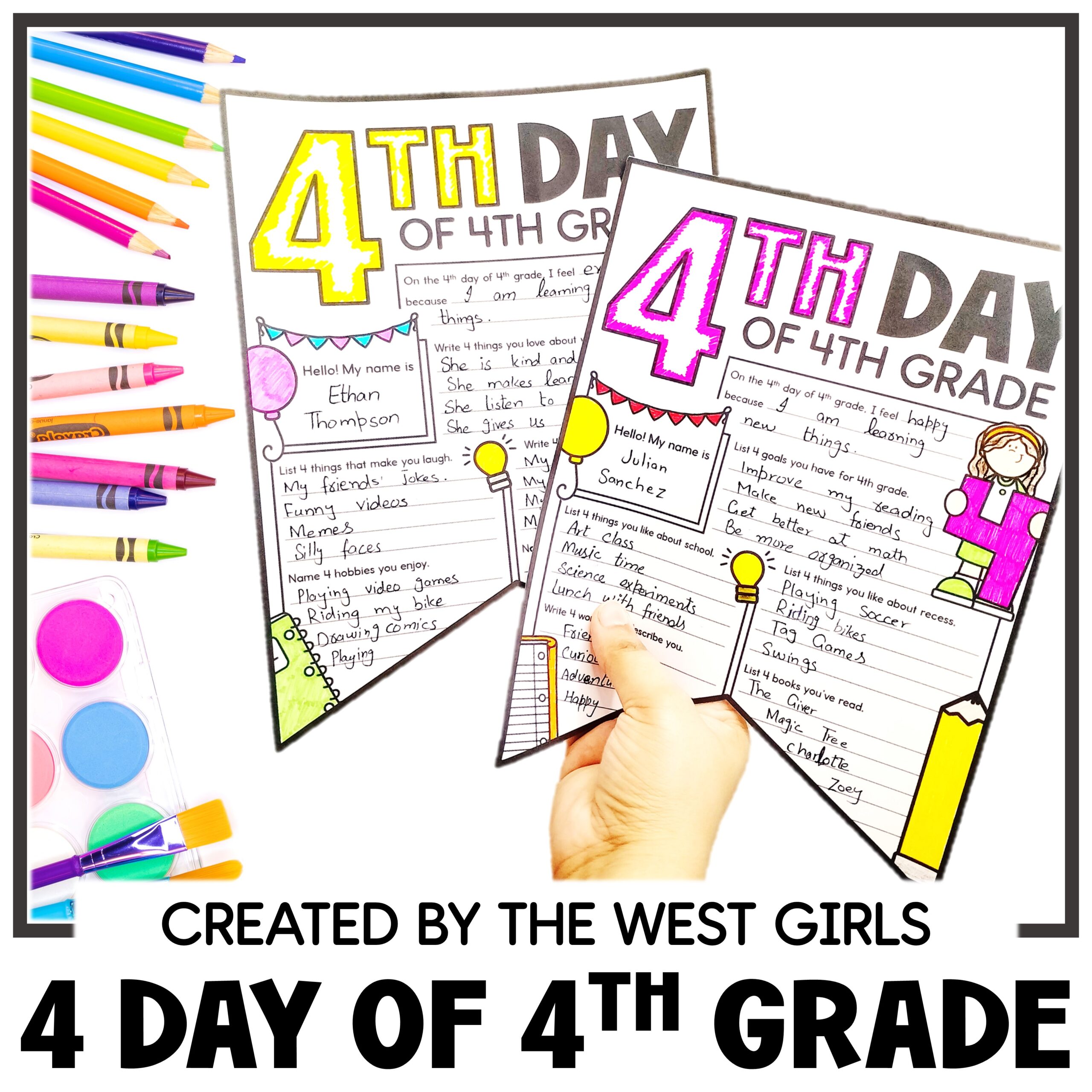 Fourth 4th Day of 4th Fourth Grade School Activities Bulletin Board