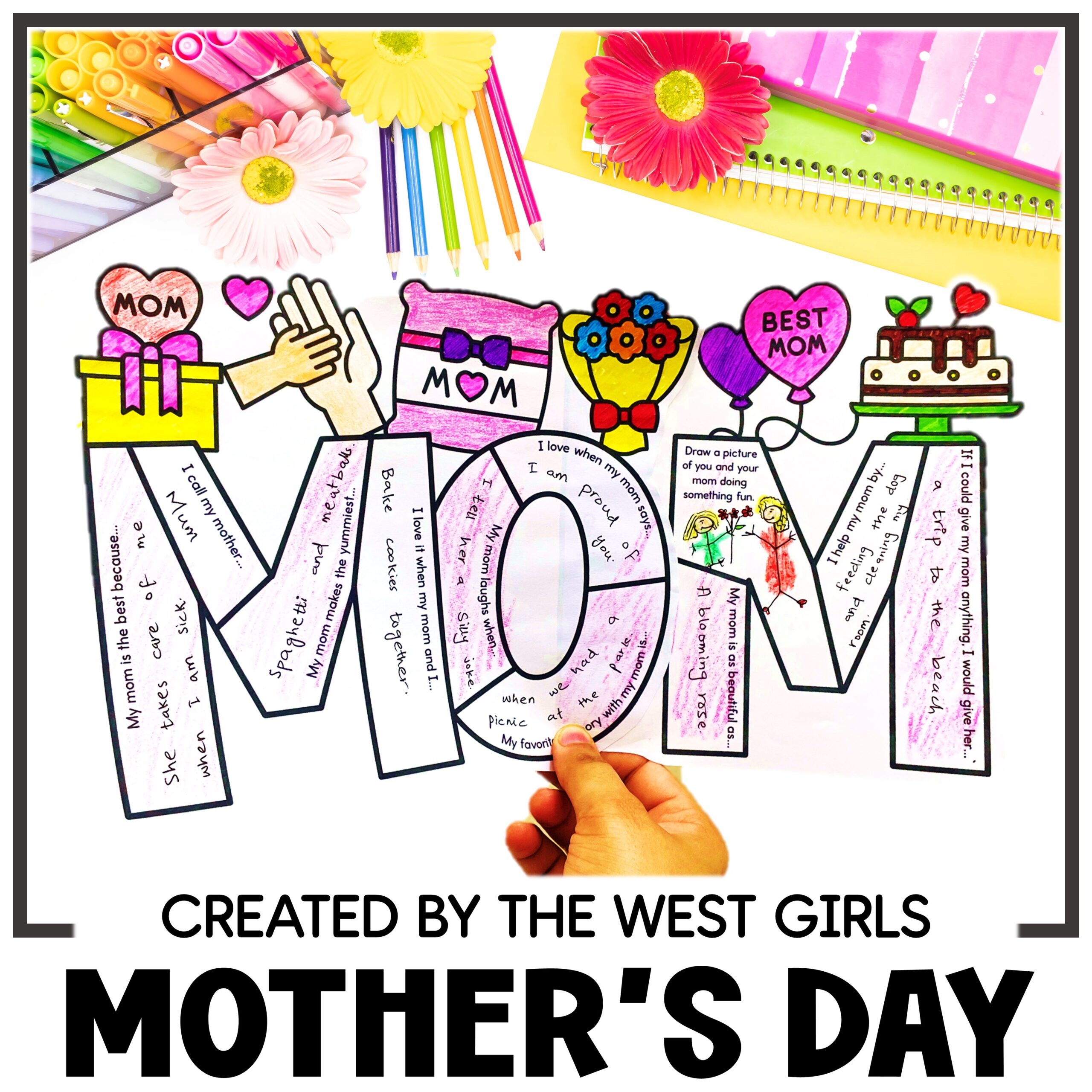 Mothers Day Craft Writing Bulletin Board Reasons Why I Love My All About my Mum