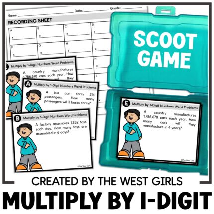 Multiply Whole Numbers By 1-Digit Multiplication Word Problems 3rd 4th 5th Grade