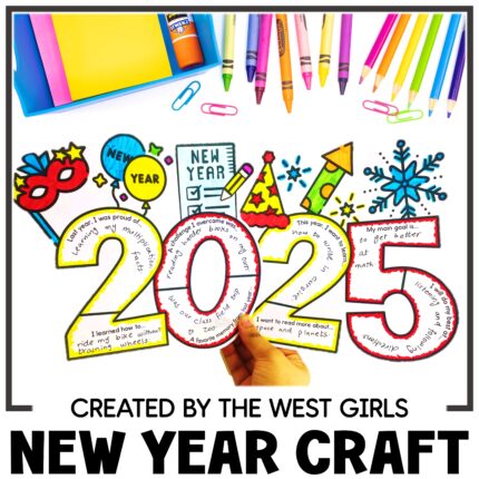 New Years 2025 Resolution Reflection Setting Goals New Year Craft Bulletin Board