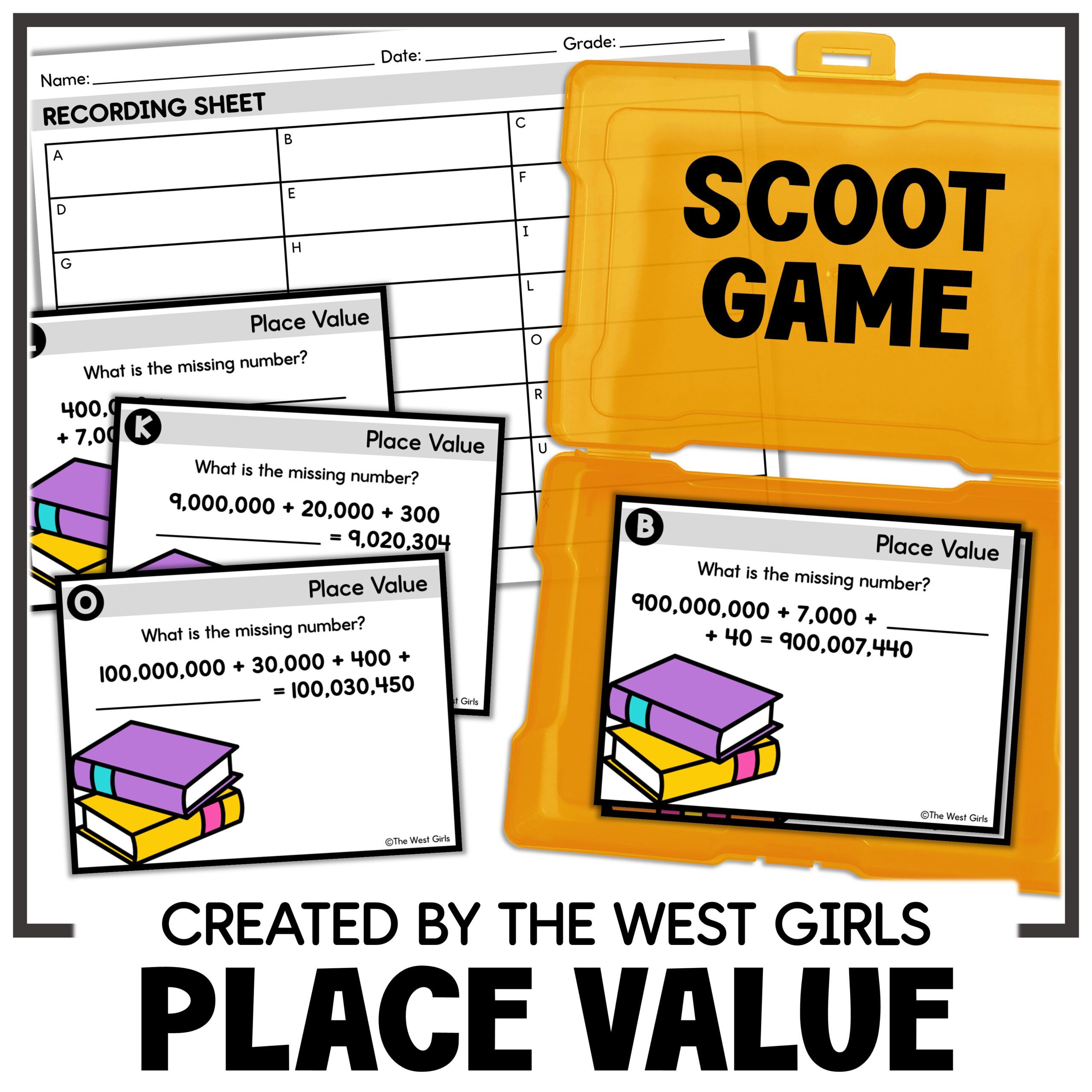 Place Value Scoot Expanded Form Practice 4th 5th Grade