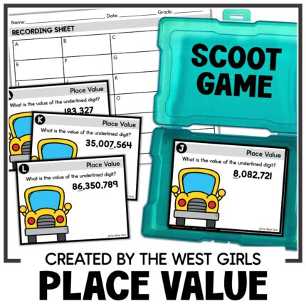 Place Value of Underlined Digit Scoot 4th and 5th Grade Math Centers Activities