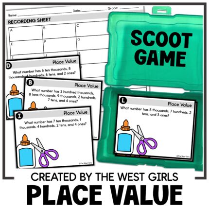 Place Value Scoot Identifying Numbers from Place Values 4th 5th Grade Math