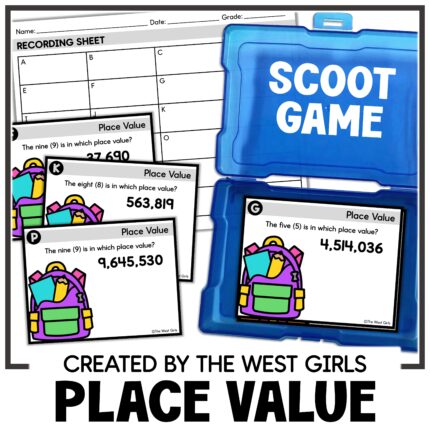 Identifying the Place Value Position Scoot Back to School 5th Grade Math Review