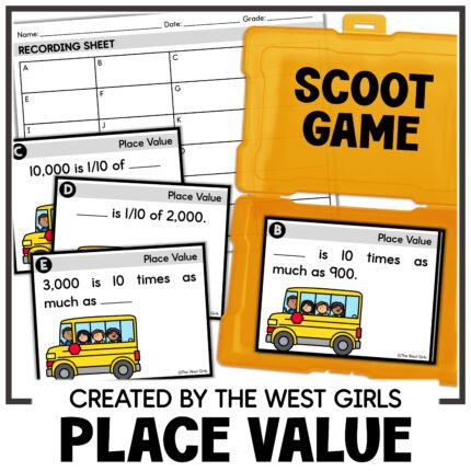 Place Value Relationships Ten Times Greater Math Centers 3rd 4th 5th Grade