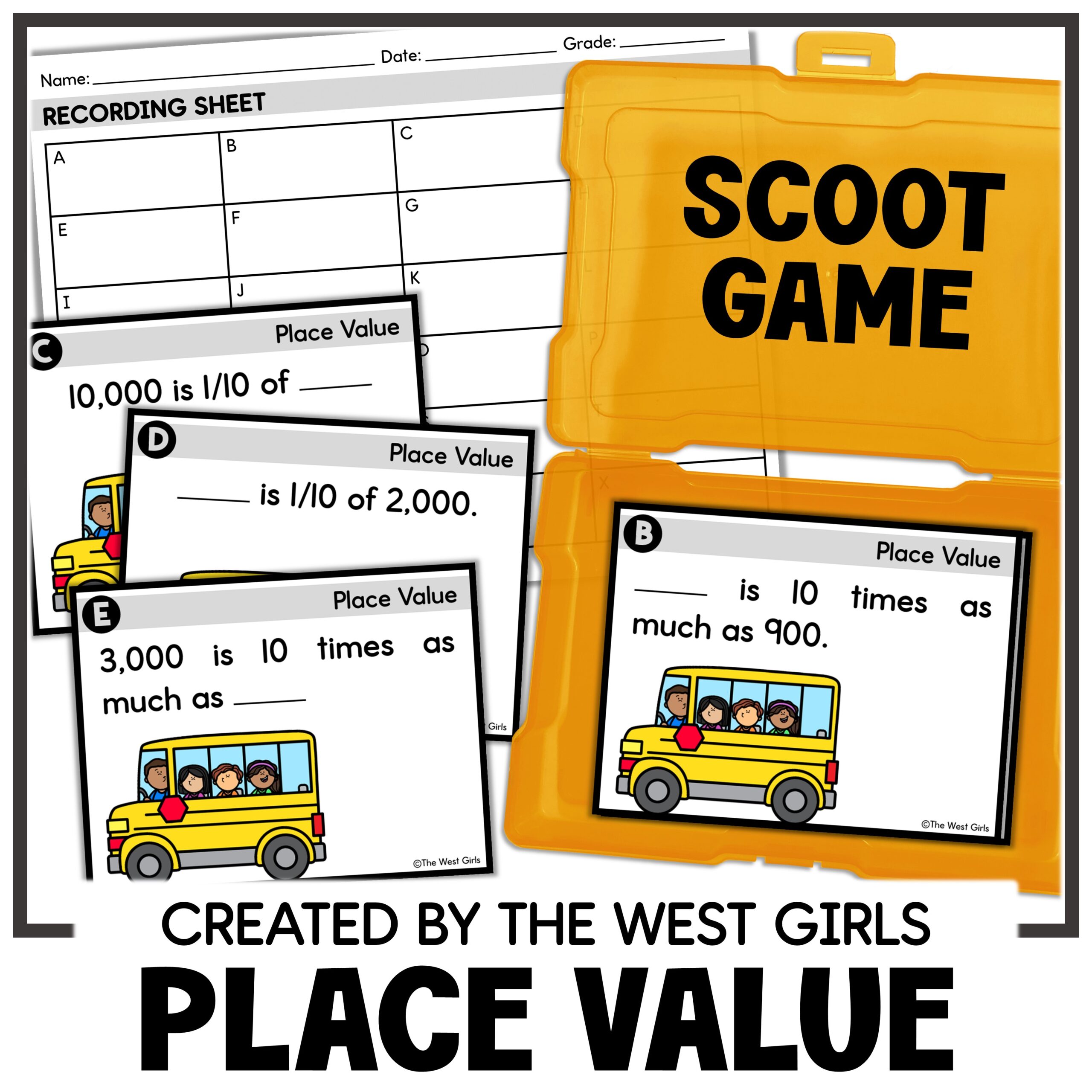 Place Value Relationships Ten Times Greater Math Centers 3rd 4th 5th Grade