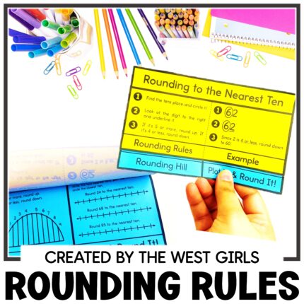 Rounding Rules to the Nearest 10 Cheat Sheet Flipbook