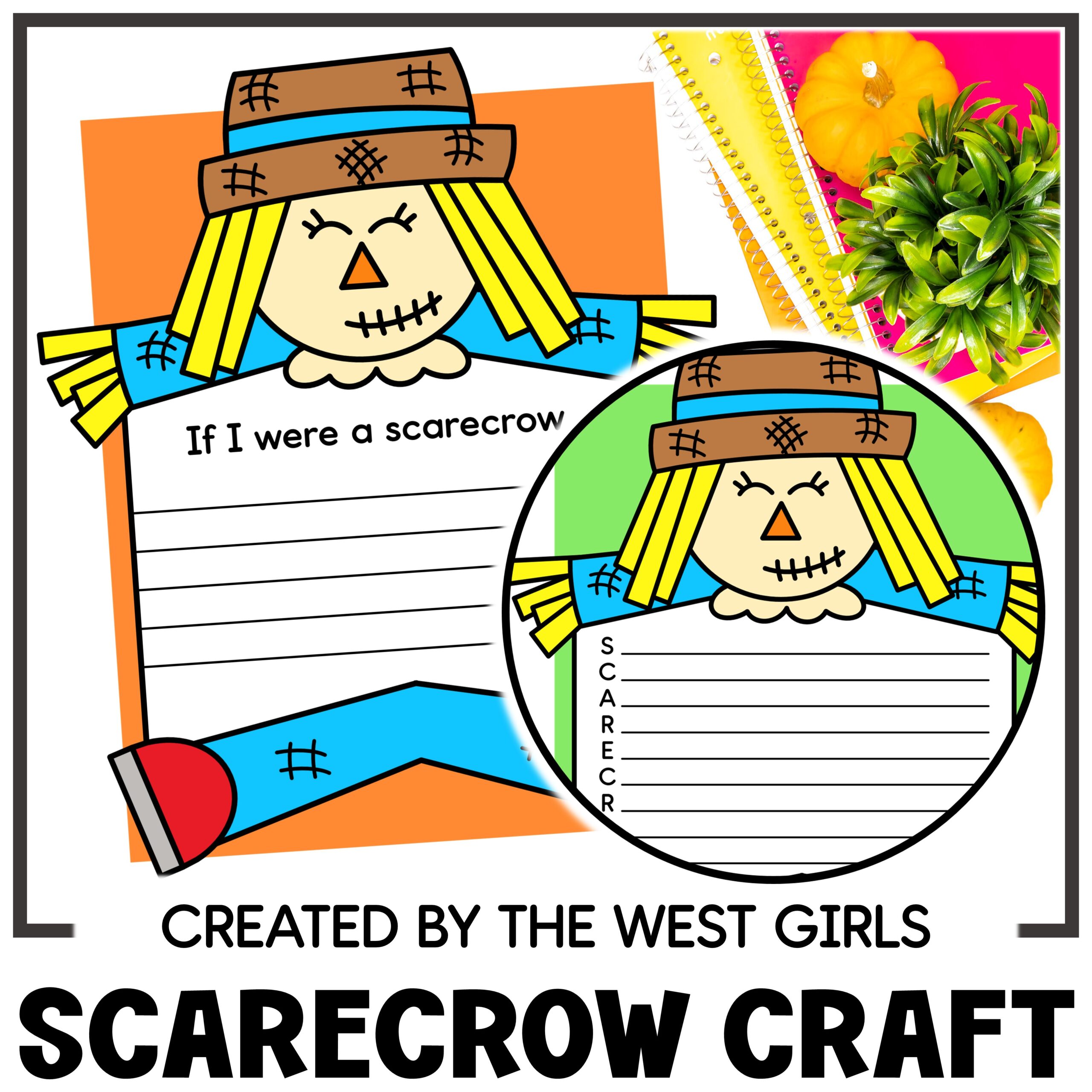 Scarecrow Writing Craft Template October Writing Prompts First 3rd Grade