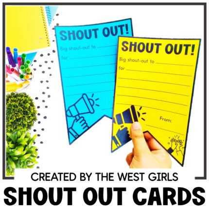 Staff Student Shout Out Cards Bulletin Boards Building Classroom Community