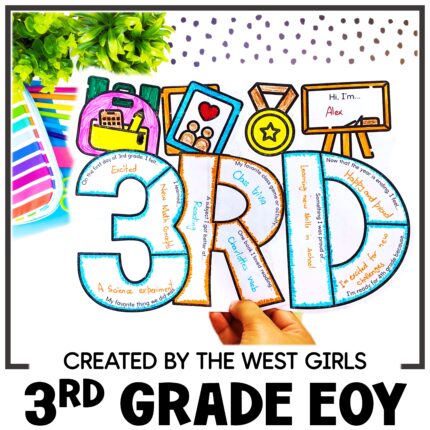First Third 3rd Day of Third 3rd Grade Sign Coloring First Week of School Craft